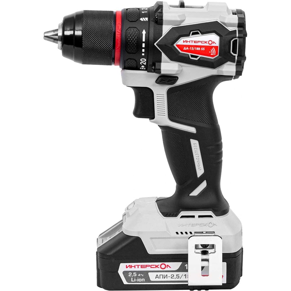 Изображение товара Аккумуляторная дрель-шуруповерт Интерскол ДА-13/18В 55 Li-ion АПИ профессиональный