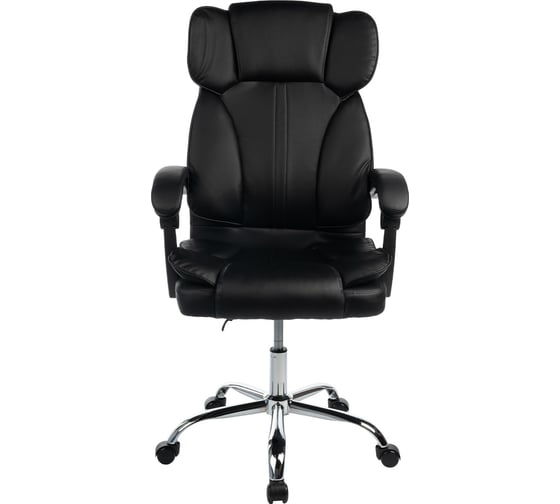 Изображение товара Кресло офисное Filum бизнес, крестовина из металла/хром, спинка/сиденье экокожа, газлифт 100мм, колеса пластик, подлокотники со вставкам FL-CH-OFB-010