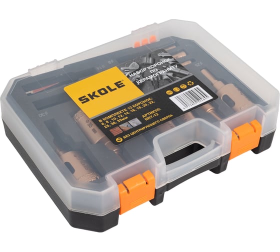 Изображение товара Набор коронок по керамограниту Skole (NK7) 6-35мм NK7-12