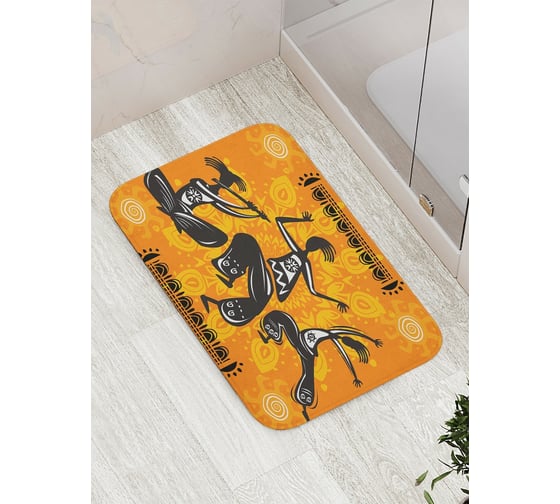 Изображение товара Коврик противоскользящий JoyArty "Этнические танцы" для ванной, сауны, бассейна, bath_17552