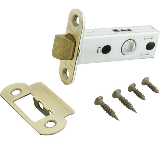 Изображение товара Защелка Аллюр (матовая бронза; овальная торцевая планка 18 мм; без ручек) 11746