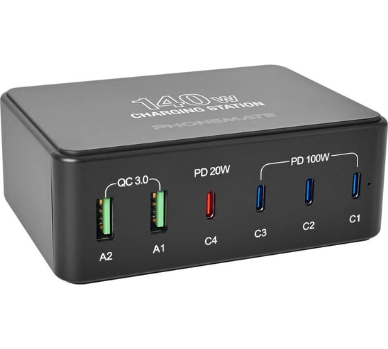 Изображение товара Многопортовая зарядная станция Phonemate PM118H 140В М7765459