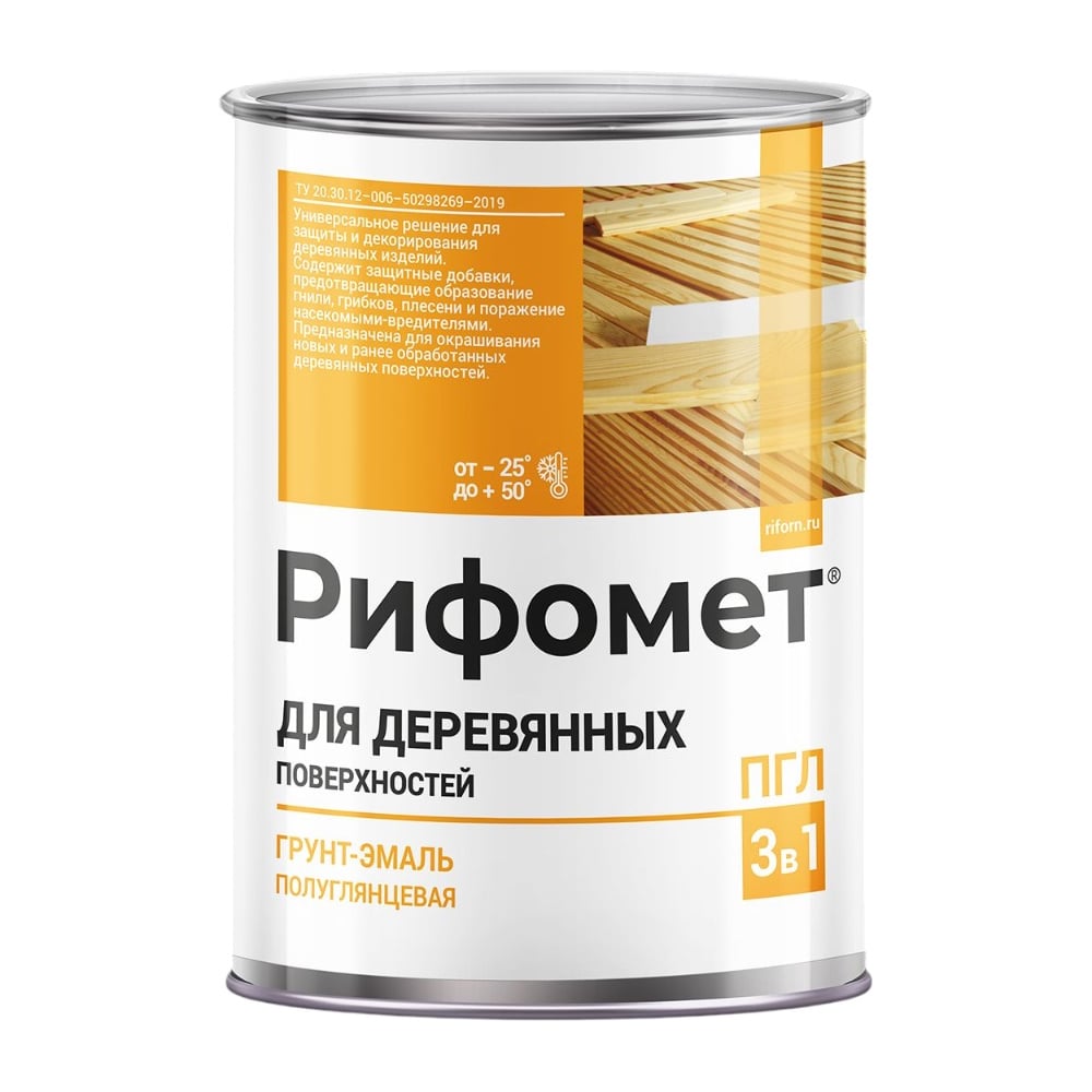 Изображение товара Краска для дерева РИФОМЕТ полуглянцевая 3 кг коричнево-красная RAL 3009