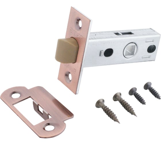 Изображение товара Защелка Аллюр (старая медь; пластик; торцевая планка 25 мм; без ручек) 12329