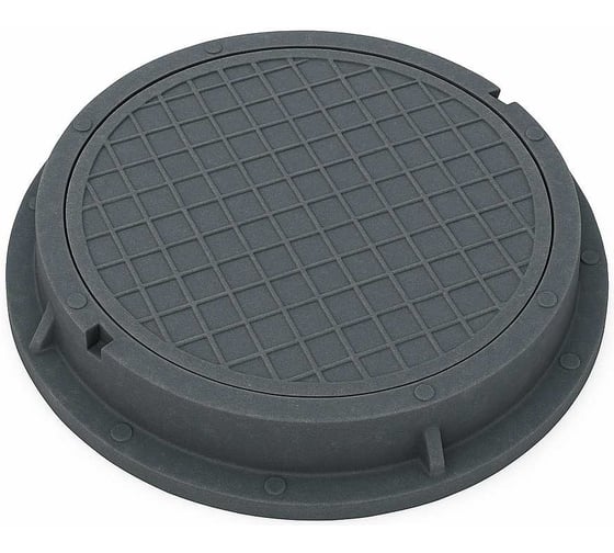 Изображение товара Люк круглый садовый малый полимерно-песчаный Millennium 0,7т (черный) (пр-во "Ростов-Полимер") УТ000011288