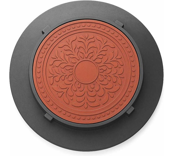 Изображение товара Люк садовый Millennium конусный полимерно-песчаный 1,5 т, красный — прочный, устойчивый, долговечный УТ000037098