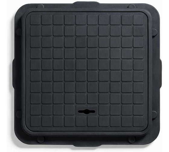 Изображение товара Люк садовый Millennium квадратный полимерно-песчаный 1 т, чёрный — малый, прочный, долговечный УТ000011271