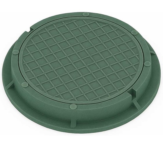 Изображение товара Люк садовый Millennium круглый малый полимерно-песчаный 0,7 т, зелёный — лёгкий, долговечный, устойчивый УТ000011286