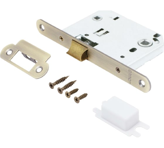 Изображение товара Защелка Аллюр (матовая бронза; овальная планка 18 мм; без ручек; с фиксатором) 11570