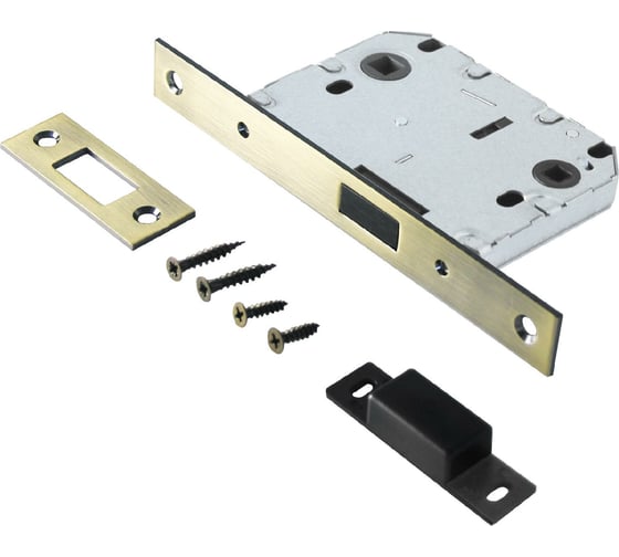 Изображение товара Защелка Аллюр (старая бронза; магнитная; без ручек; с фиксатором) 11547