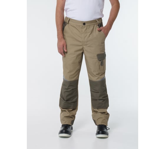 Изображение товара Брюки рабочие мужские Эпицентр №116 бежевый, хаки, СОП ткань Канвас 56-58/170-176 №116.БрБХСК,4610375941042