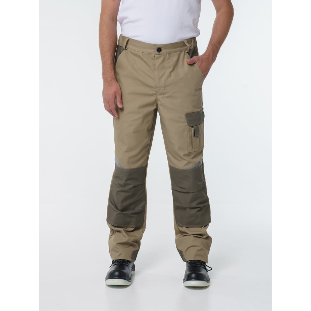 Изображение товара Мужские рабочие брюки Эпицентр №116 хаки 44-46 смесовая ткань световозвращающая полоса