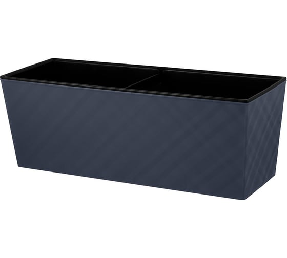 Изображение товара Ящик балконный Manhattan Cube, со вставкой, 40 см, вулканический серый INGREEN 278895