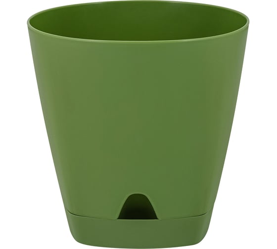 Изображение товара Горшок для цветов Amsterdam, с прикорневым поливом, 2,5 л, оливковый INGREEN 220296