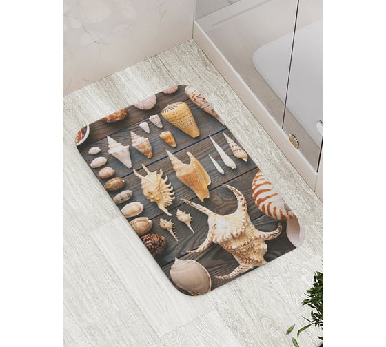 Изображение товара Коврик противоскользящий JoyArty "Сбор ракушек" для ванной, сауны, бассейна, bath_11825