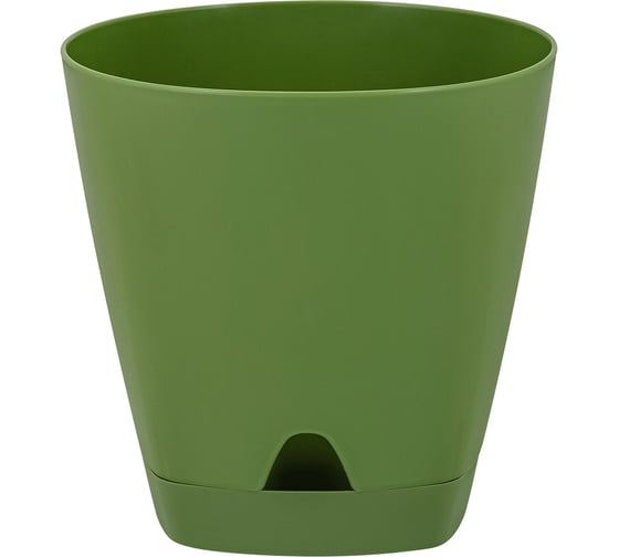 Изображение товара Горшок для цветов Amsterdam, с прикорневым поливом, 1,35 л, оливковый INGREEN 220295