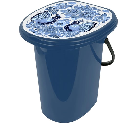 Изображение товара Ведро-туалет Smart Solution, 20 л, гжель INGREEN 244010