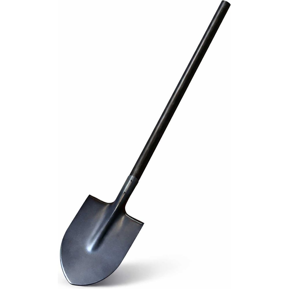 Изображение товара Лопата штыковая остроконечная Каленка ООО Агростройлидер порошковая окраска с деревянным КРАШЕНЫМ (черный) черенком 1200мм в сборе САД-01.15.2-У22