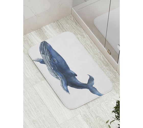 Изображение товара Коврик противоскользящий JoyArty "Кит изогнулся" для ванной, сауны, бассейна, bath_33575