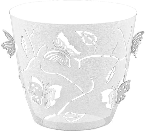 Изображение товара Горшок для цветов Butterflies, 5,3 л, серый шторм PLAST TEAM 256262