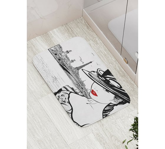 Изображение товара Коврик противоскользящий JoyArty "Привлекательный париж" для ванной, сауны, бассейна, bath_21033