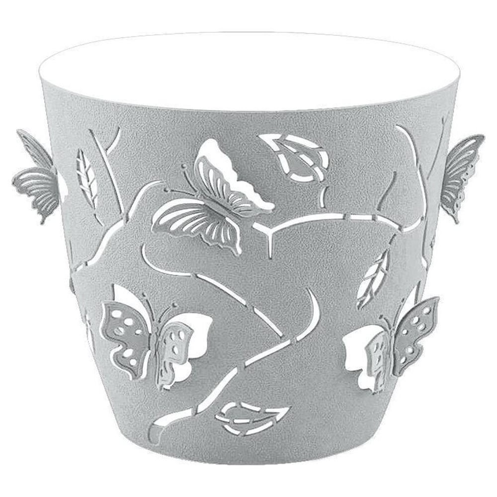 Изображение товара Горшок для цветов PLAST TEAM Butterflies, 1,4 л, серый шторм 256254