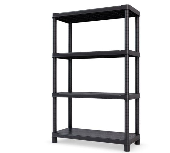 Изображение товара Стеллаж пластиковый ТУБА-ДУБА СБ 900.4 черный