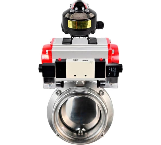 Изображение товара Затвор дисковый DN.ru 304-304-EPDM Ду15 Ру10 пищ.нерж.сталь,пн.привод, пн.распр, БКВ D050-74157