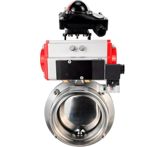 Изображение товара Затвор дисковый DN.ru 304-304-EPDM Ду15 Ру10 пищ.нерж.сталь,пн.привод, пн.распр, БКВ D050-77451