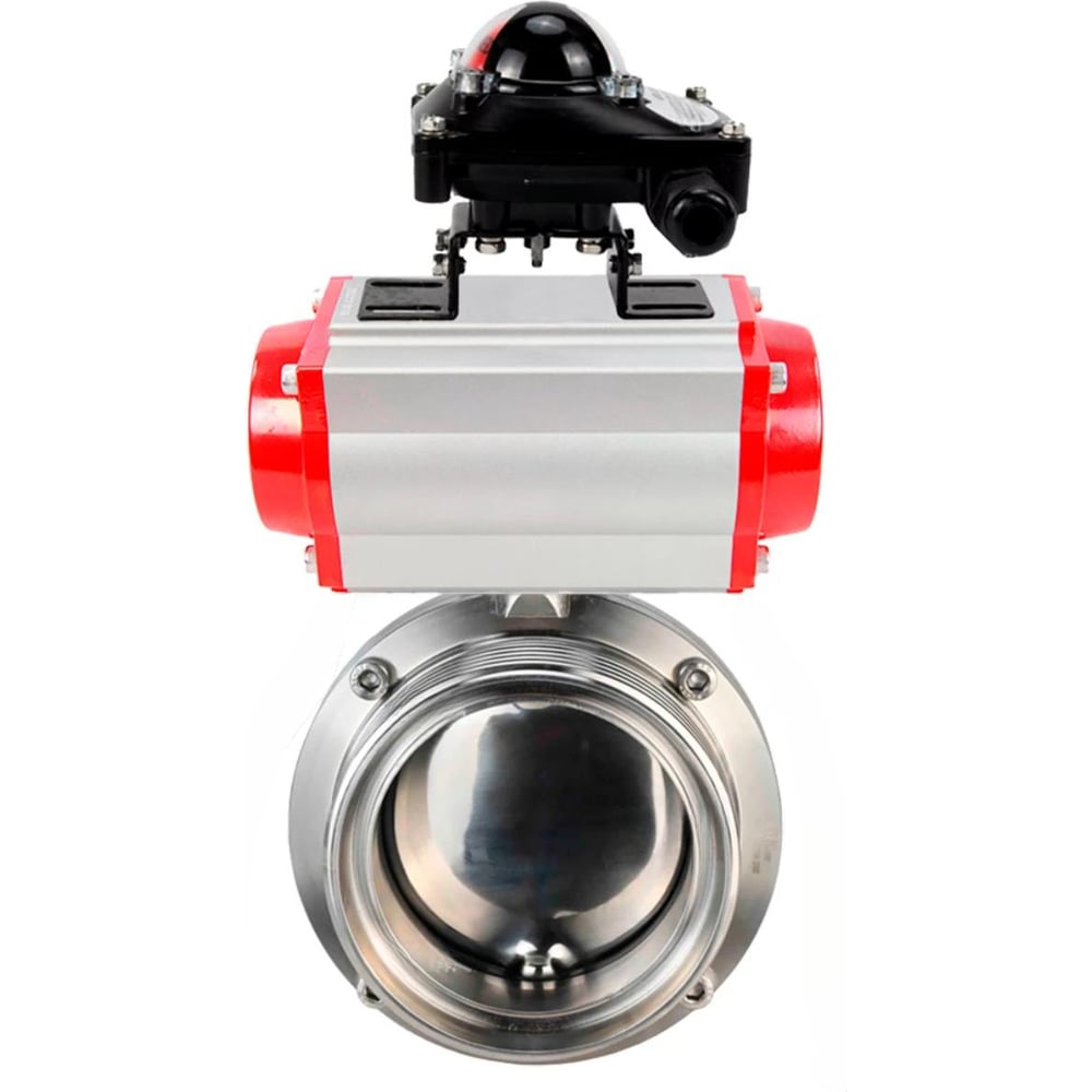 Изображение товара Затвор дисковый DN.ru 304-304-EPDM-2W-T-H Ду15 Ру10 нержавеющая сталь