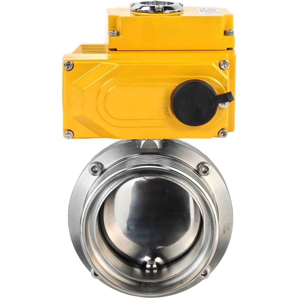 Изображение товара Затвор дисковый DN.ru 304-304-Sil-2W-T-H Ду15 Ру10 из нержавеющей стали с эл.приводом