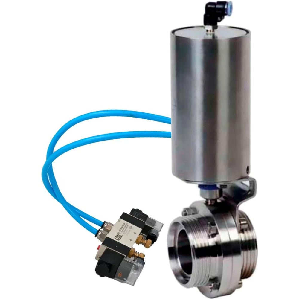 Изображение товара Затвор дисковый DN.ru 304-304-EPDM-2W-T-H Ду15 Ру10 нержавеющая сталь