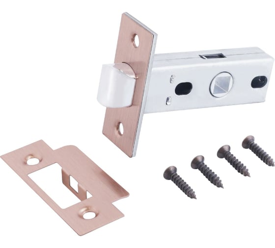 Изображение товара Защелка Аллюр L45-8 AC (старая медь; торцевая планка 25 мм; без ручек) 11213