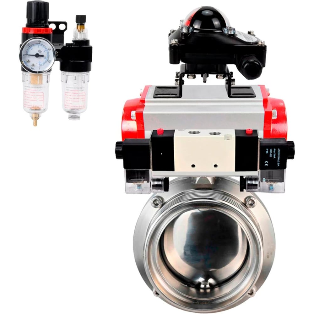 Изображение товара Затвор дисковый DN.ru 304-304-Sil Ду15 Ру10 из нержавеющей стали