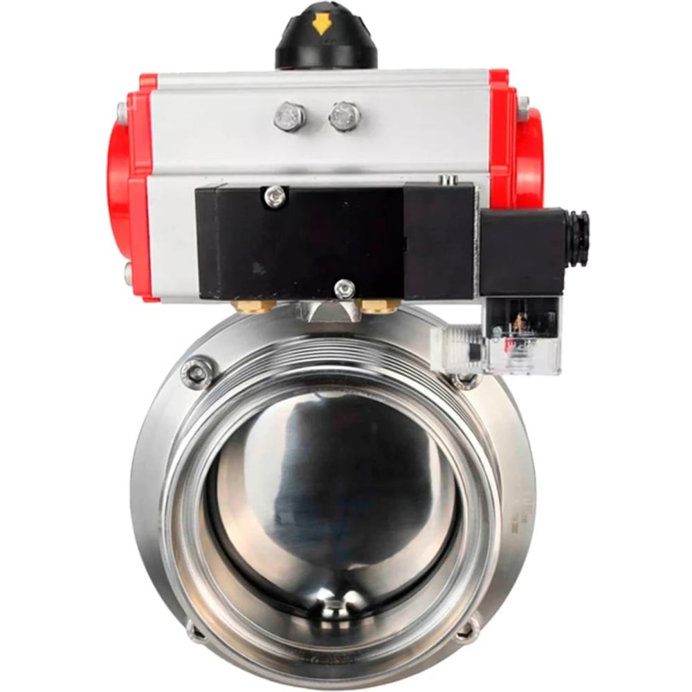 Затвор дисковый DN.ru 304-304-Sil-2W-T-H Ду15 Ру10 пищ.нерж.сталь, пн.привод, пн.распр. D050-76722