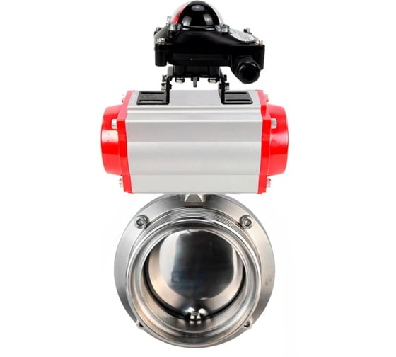 Изображение товара Затвор дисковый DN.ru 304-304-EPDM-2W-T-H Ду15 Ру10 пищ.нерж.сталь,пн.привод, БКВ D050-77289