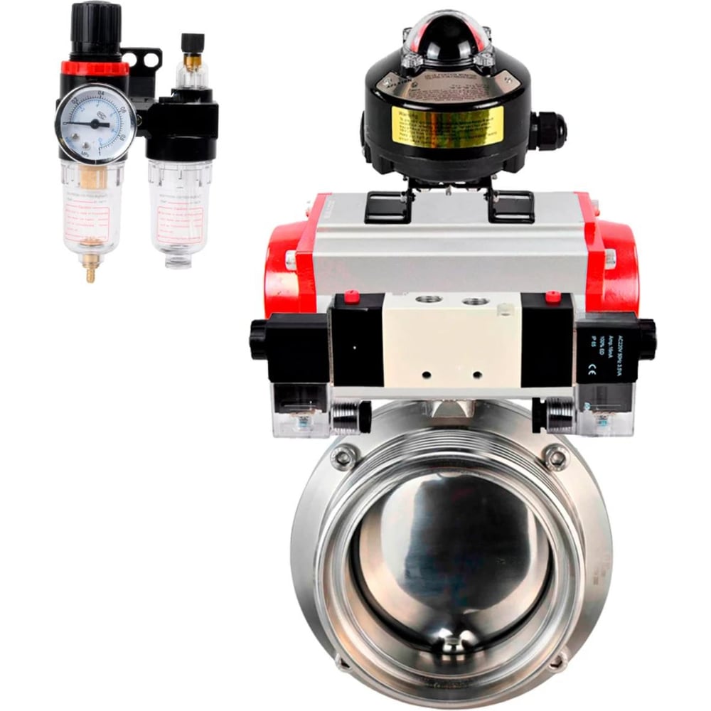 Изображение товара Затвор дисковый DN.ru 304-304-EPDM Ду15 Ру10 нержавеющая сталь