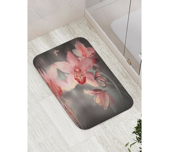 Изображение товара Коврик противоскользящий JoyArty "Орхидеи на водной глади" для ванной, сауны, бассейна, bath_244924