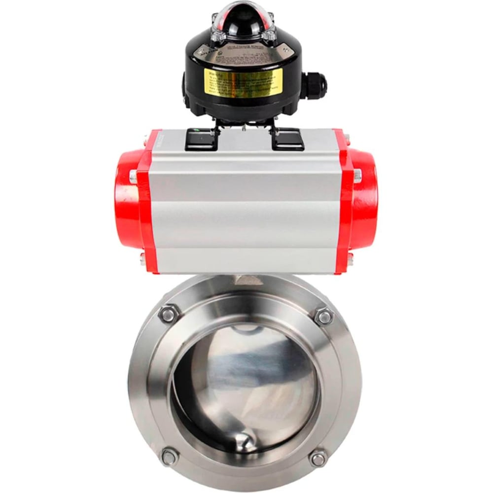 Затвор дисковый DN.ru 304-304-Sil-2W-W-H Ду50 Ру10 пищ.нерж.сталь, пн.привод, БКВ D050-73694