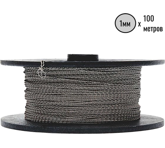 Изображение товара Проволока пломбировочная нержавейка ООО Пломба.Ру витая двужильная 1ммх100м 41739