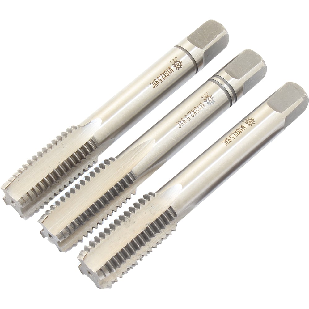 Изображение товара Метчик TLX М18 0х2,5 9ХС ручной набор 3 шт для стальных деталей
