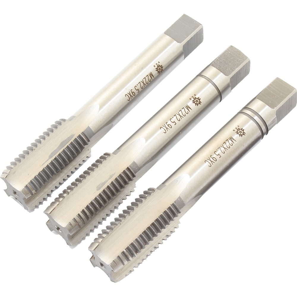 Изображение товара Метчик TLX М22,0х2,5 9ХС ручной к-т из 3-х шт