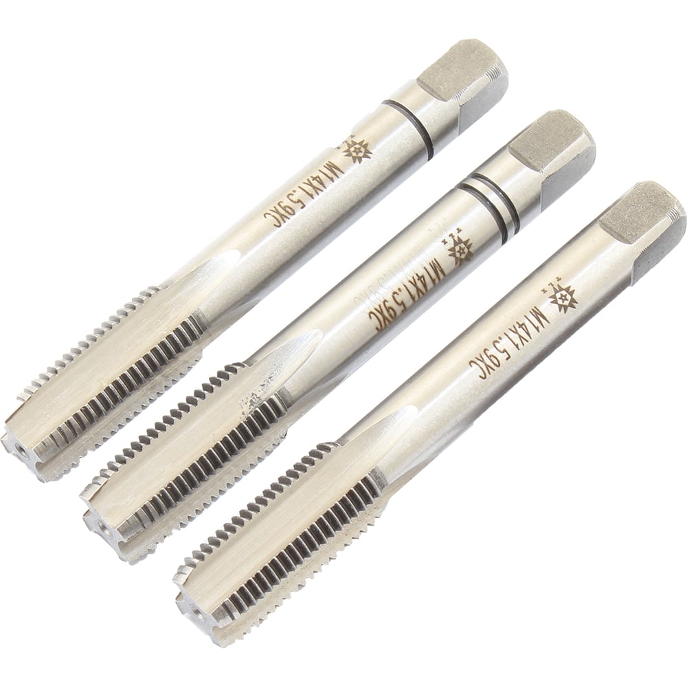 Изображение товара Метчик TLX М14x1.5 9ХС ручной комплект из 3 шт для резьбы по металлу