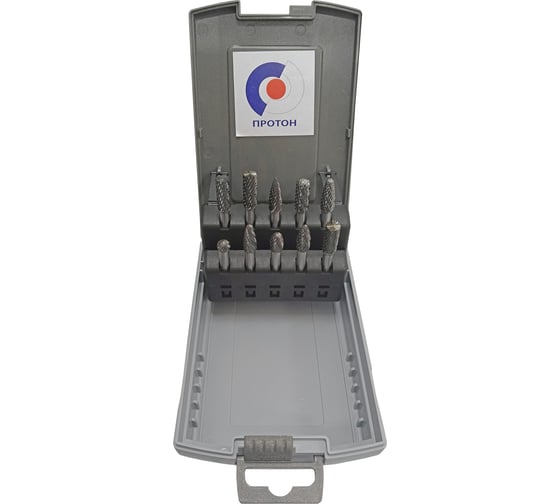Изображение товара Набор бор-фрез PROTON из 10 шт, D8 УТ-00000240