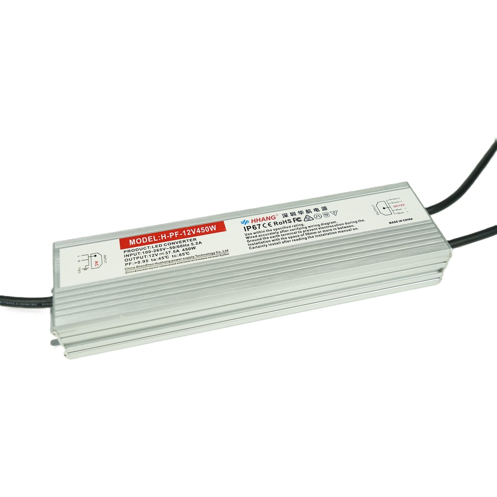 Изображение товара Блок питания DIAMOND LED SLIM-12V-3Y-450W-IP67-HH для светодиодных светильников