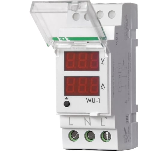 Изображение товара Указатель напряжения Евроавтоматика F&FWU-1 Однофазный, ток 0,5-63 А, напряжение 24-250В, 40-60Гц, 2 модуля, монтаж на DIN-рейке  EA04.011.007