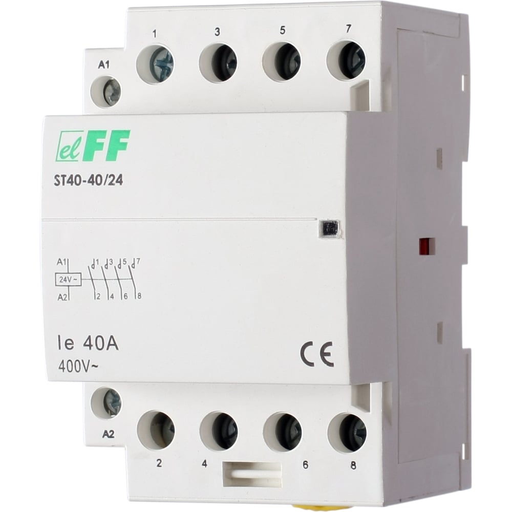 Изображение товара Контактор Евроавтоматика F&F ST40-40/24 4NO монтаж на DIN-рейке