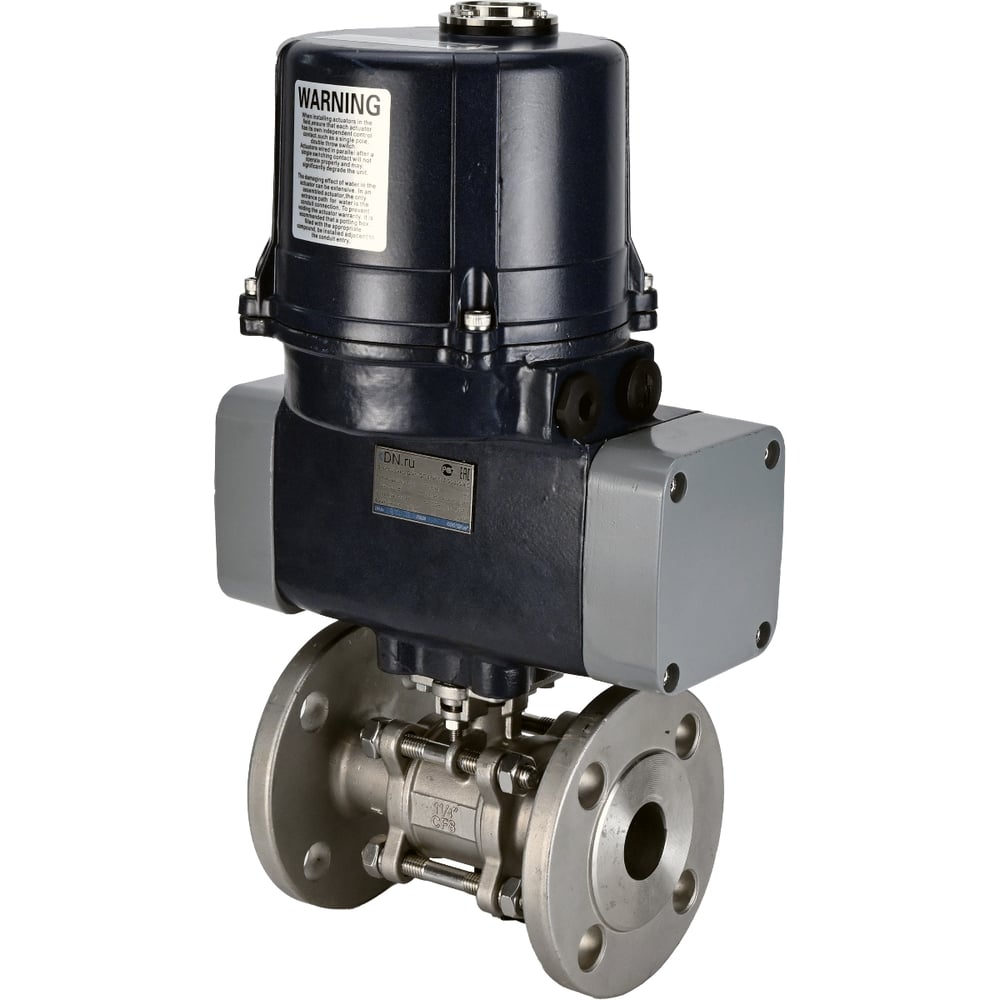 Изображение товара Кран электроприводной DN.ru ДУ100 Ру16 WDVF с фланцевым соединением