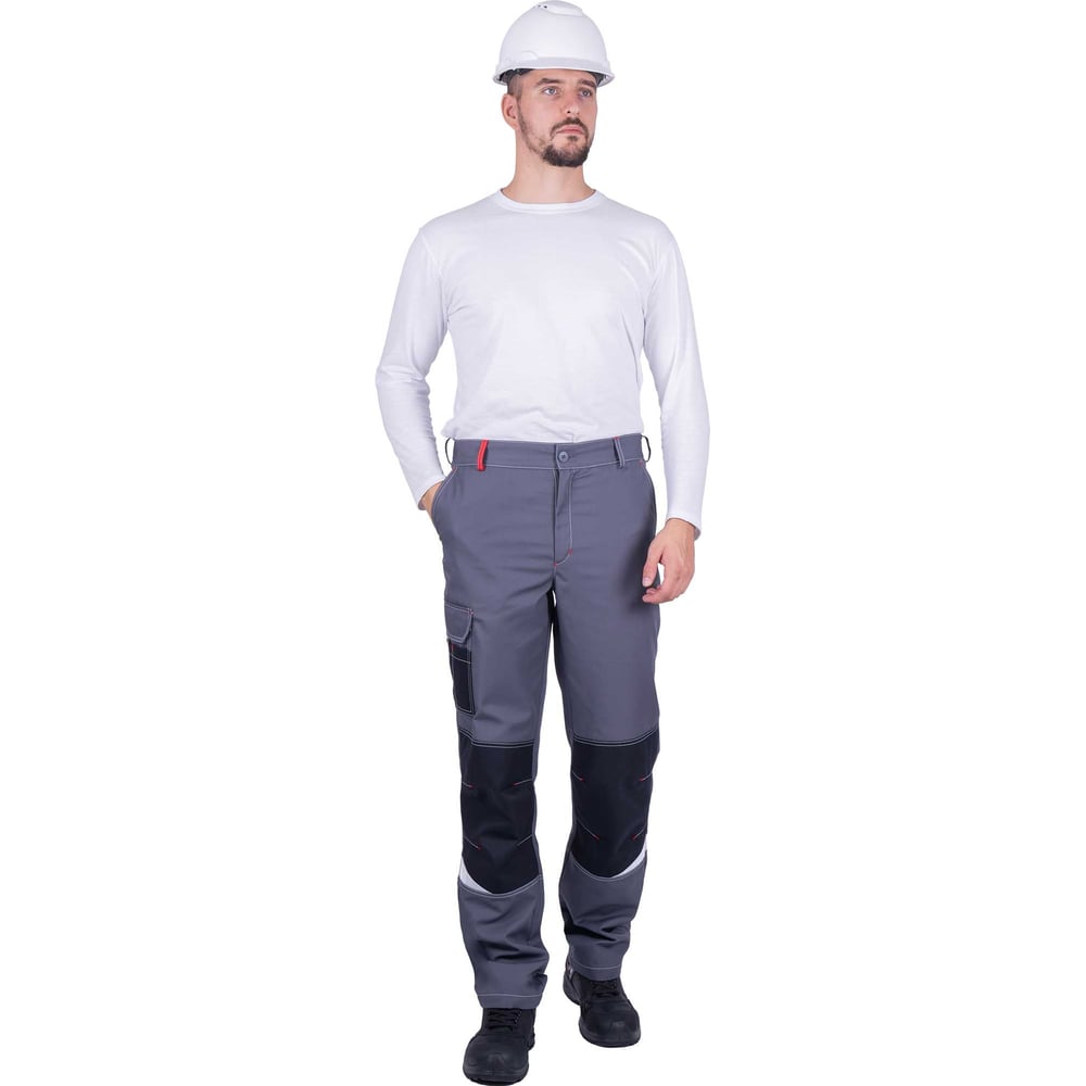 Брюки летние Iform ТУРБО SAFETY серый-черный-красный (96-100, 194-200) Брю 401/96/194