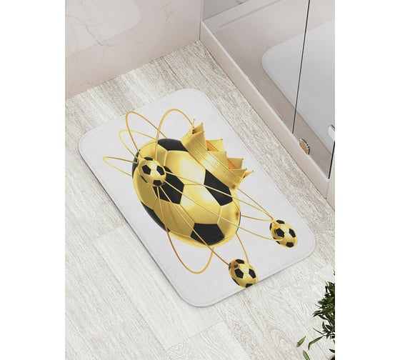 Изображение товара Коврик противоскользящий JoyArty "Королевский футбол" для ванной, сауны, бассейна, bath_5052